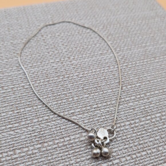 10.5 Inch Sterling Silver Bell Charms Chain Ankle Bracelet A5013 - Picture 2 of 6